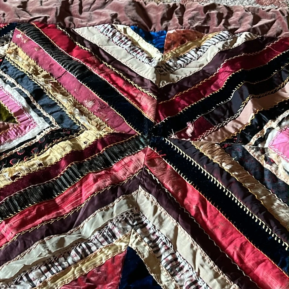 Elegant Multicolor Patchwork Quilt handmade